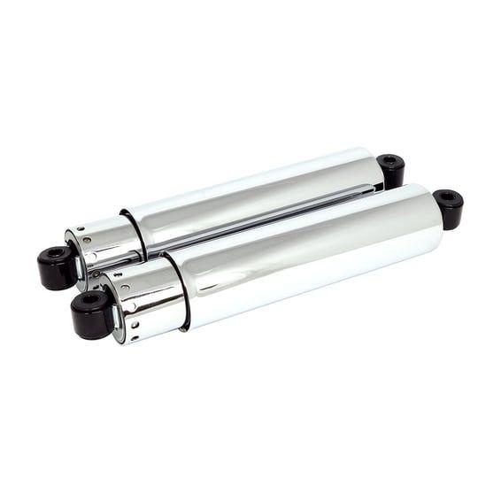 Shock absorbers 14", full cover. Chrome
