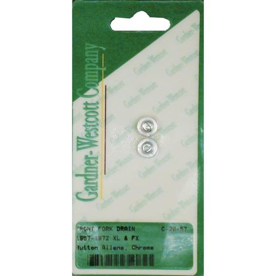 fork slider drain screws. Chrome Button