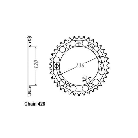 JT Rear Sprocket 1847.57