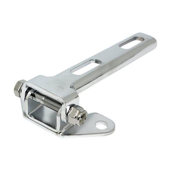 Universal solo seat hinge, square mount. Chrome