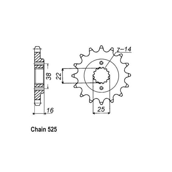 JT Front Sprocket 740.15