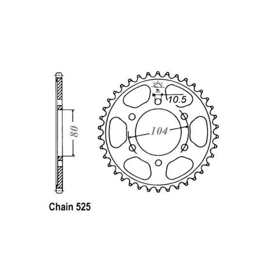 JT Rear Sprocket 1489.40