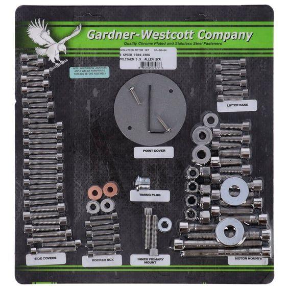 Motor screw set, polished ss allen