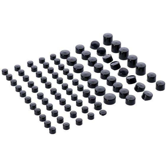 Smoothtopps, push-on cover set (86pc). Black