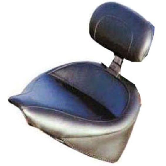 Wide Touring solo seat. With rider backrest