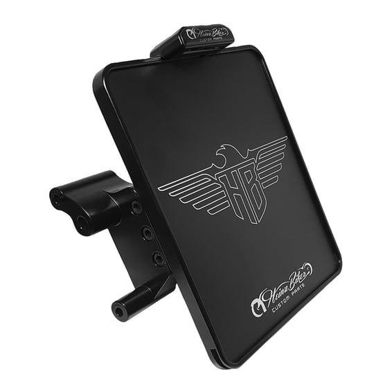 side mount license plate bracket. Black