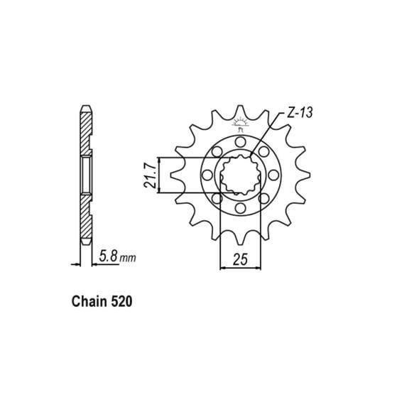 JT Front Sprocket 1565.13