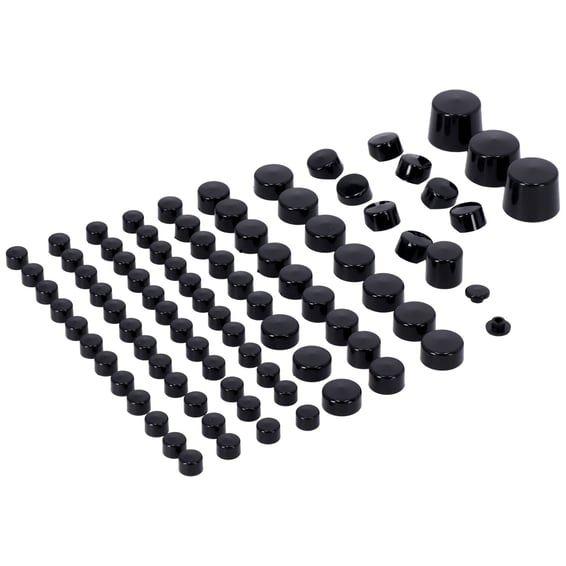Smoothtopps, push-on cover set (81pc). Black