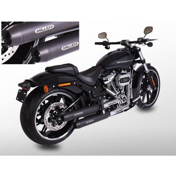 Miller, Destiny slip-on mufflers. Euro 5. Matte black