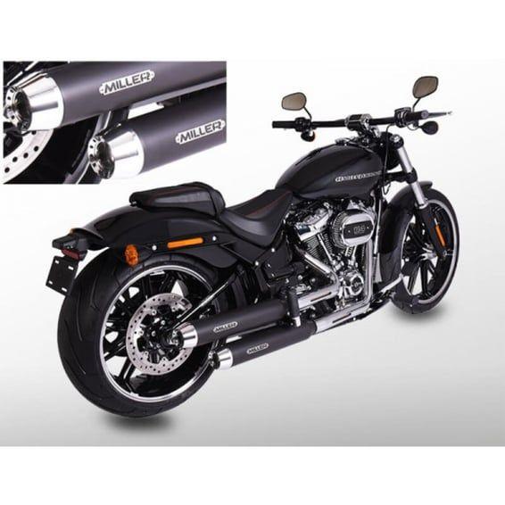 Miller, Destiny slip-on mufflers. Euro 5. Matte black