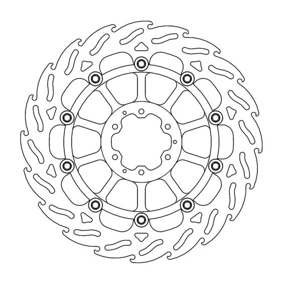 Flame series floating brake rotor