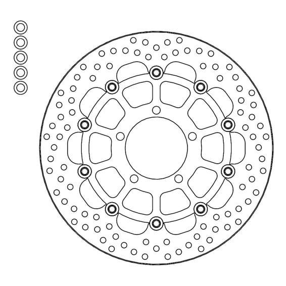 Halo series floating brake rotor