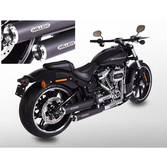 Miller, Destiny slip-on mufflers. Euro 5. Matte black
