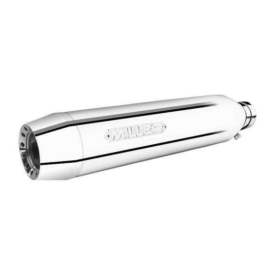 Miller, Nebraska II slip-on mufflers. Euro 4. Polished