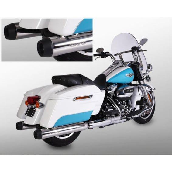Miller, Airlington 114" slip-on mufflers. Euro 4. Polished