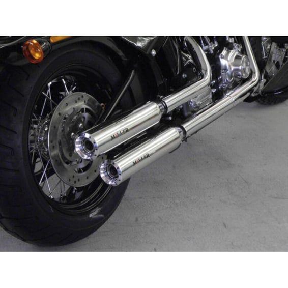 Miller, Hunter II slip-on mufflers. Euro 4. Polished