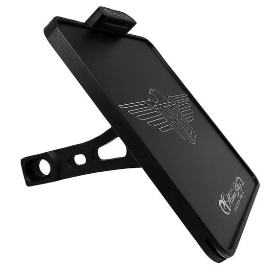 side mount license plate bracket. Black