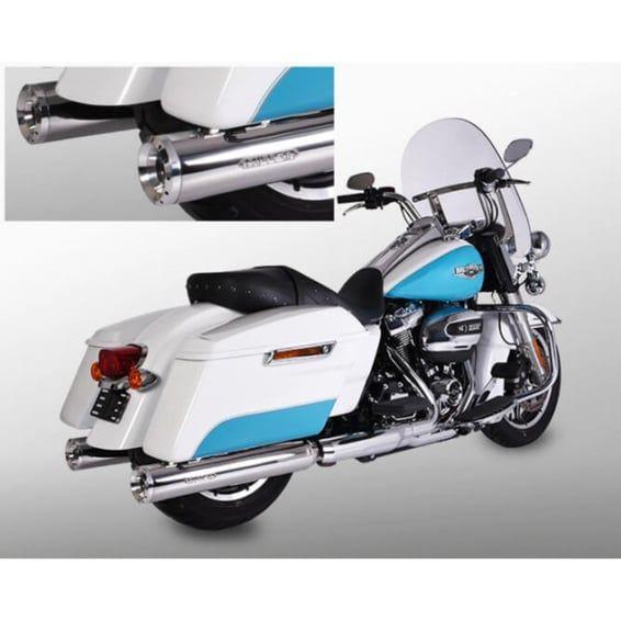 Miller, Airlington 107" slip-on mufflers. Euro 4. Polished