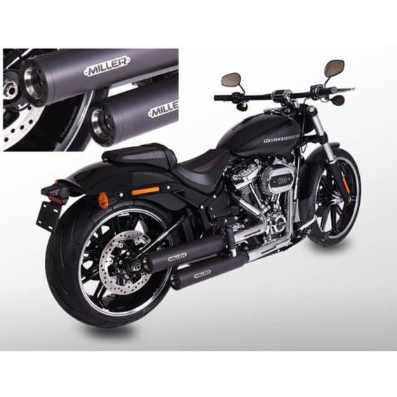 Miller, Independence slip-on mufflers. Euro 4. Matte black