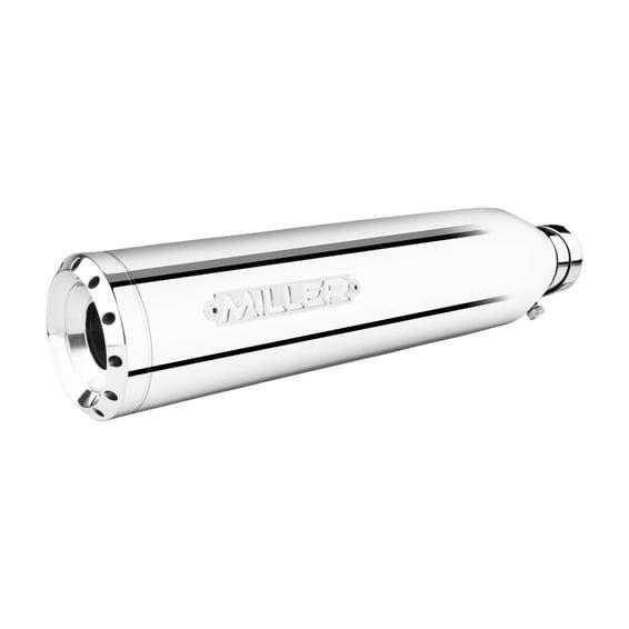 Miller, Destiny slip-on mufflers. Euro 5. Polished