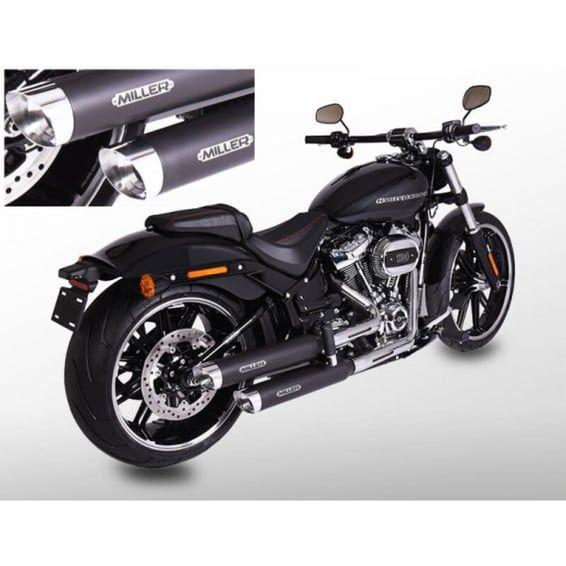 Miller, Independence slip-on mufflers. Euro 4. Matte black