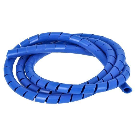 Spiral wrap, wiring loom. 1/2" dia. Blue