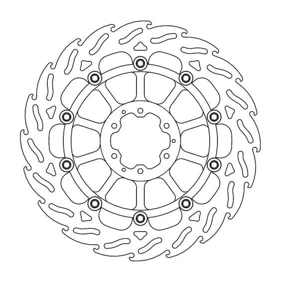 Flame series floating brake rotor