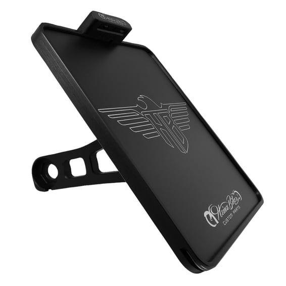 side mount license plate bracket. Black