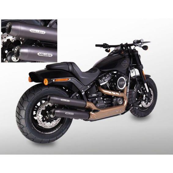 Miller, Independence slip-on mufflers. Euro 4. Matte black