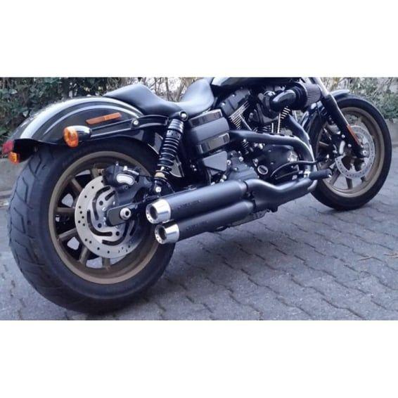 Miller, Dakota slip-on mufflers. Euro 3. Matte black
