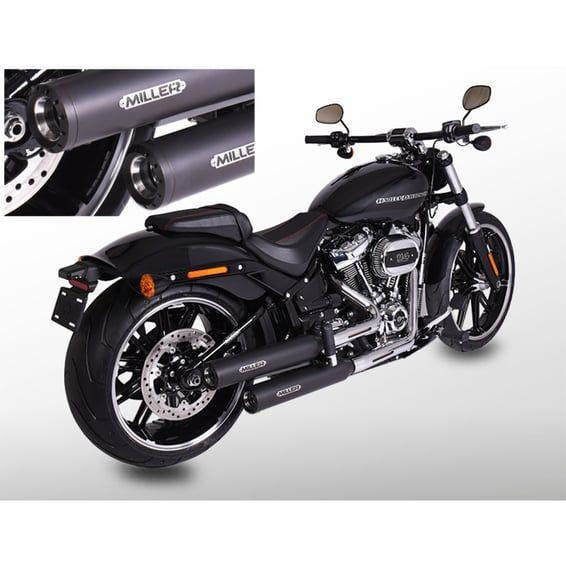 Miller, Destiny slip-on mufflers. Euro 5. Matte black