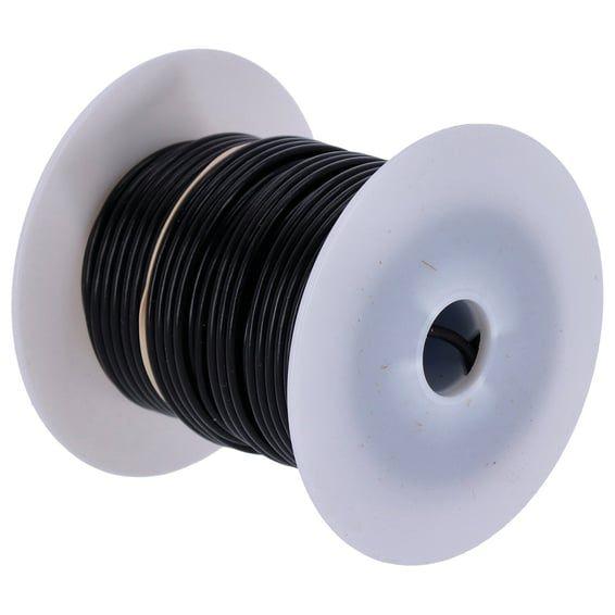 Wire on spool, 14 gauge. 100 ft. Black