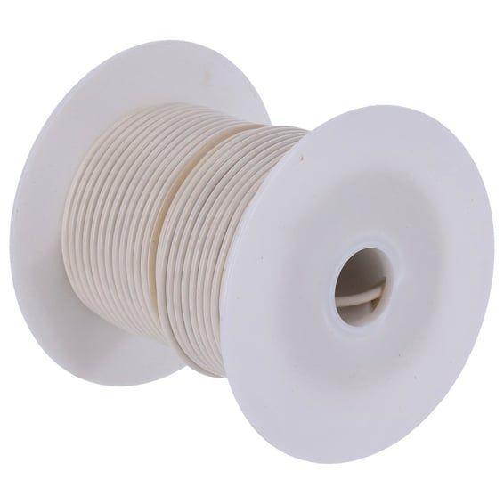 Wire on spool, 14 gauge. 100 ft. White