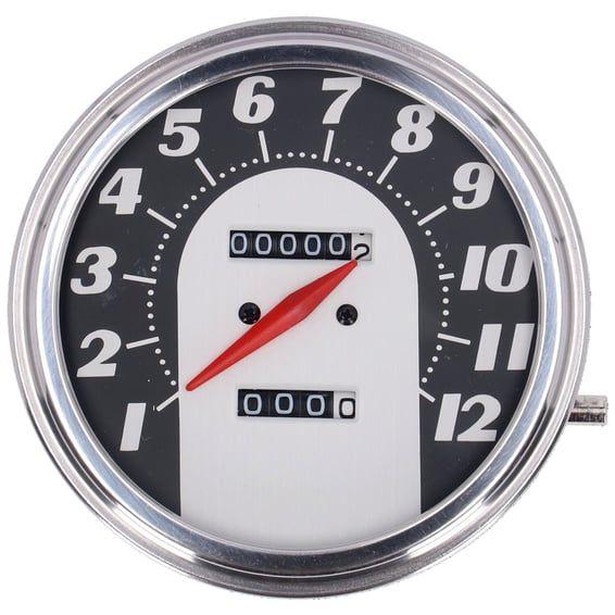 FL speedometer, '62-67 electra face', black/silver. 1:1 mph