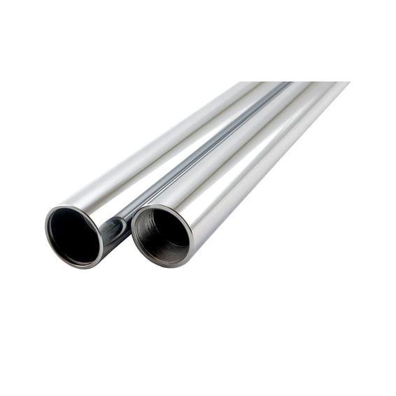 Fork tubes 41mm, 24-7/16". show chrome