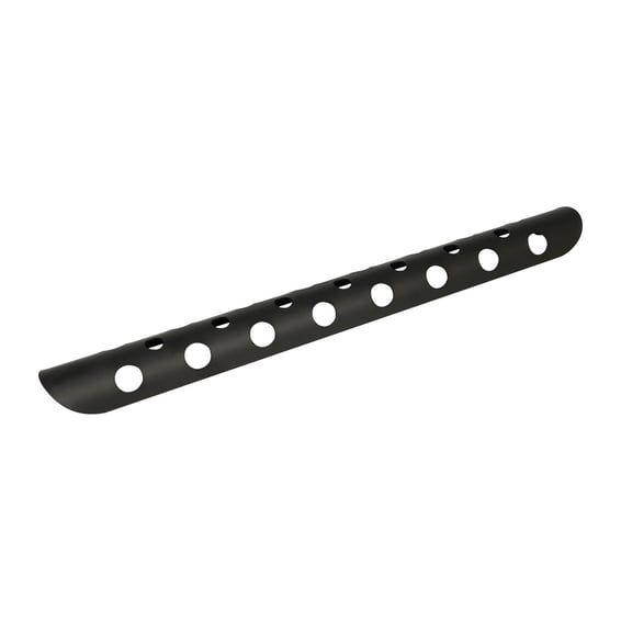 Universal bullet hole heat shield 18" long black