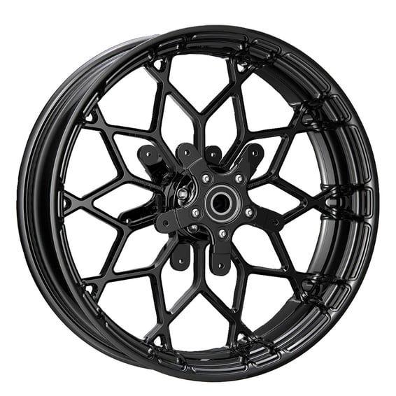 18x5.5 Fat Factory 'Prodigy' wheel. Front. Black