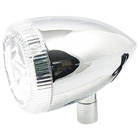 3-1 LED bullet taillight / turn signal combo. Chrome. Clear