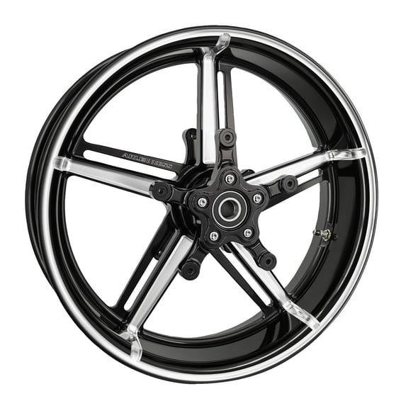 21 x 3.50 Factory 24 wheel. Front. Black CC