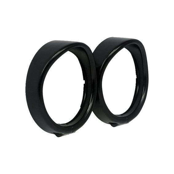 Recessed trim rings with visor. turn signals. Black