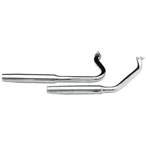 Tapered exhaust (38"). Chrome