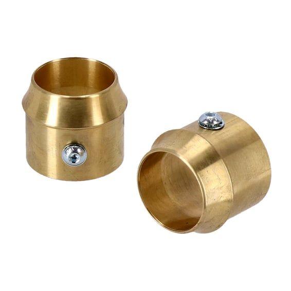 Brass exhaust tip set. 2" Short curve
