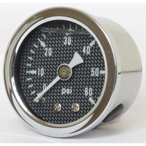 oil pressure gauge, 0-60 PSI. Stainless housing