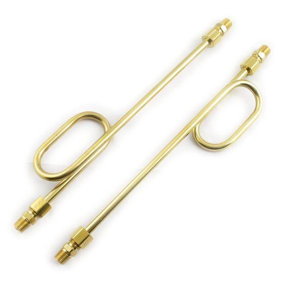 'Old STF' dual rocker box oil lines. Brass