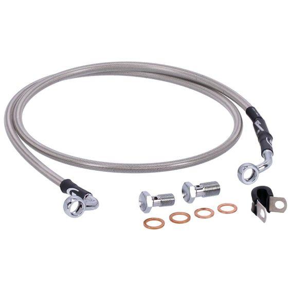 by Goodridge brake line front, stainless clear coated