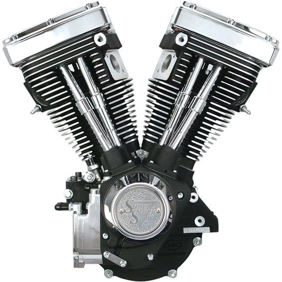 V80" basic engine assembly. Black