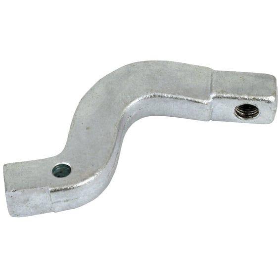 Exhaust/floorboard adapter bracket, stock
