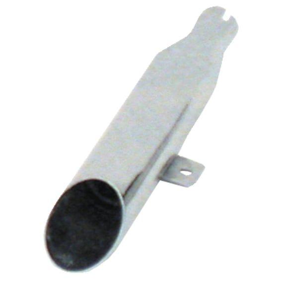 Replacement muffler. Slash cut. Chrome