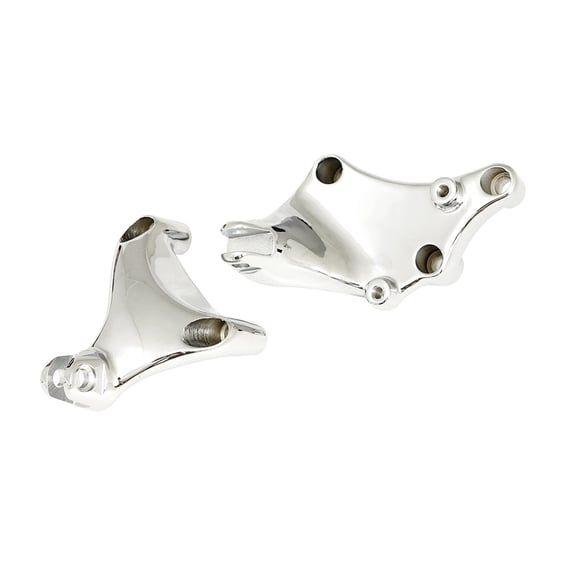Passenger footpeg mount bracket set. Chrome