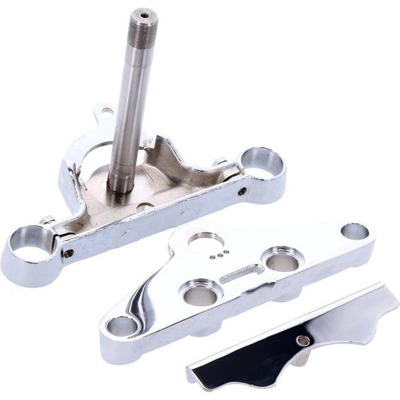 Stock style FXWG/FXST 41mm triple trees. Chrome